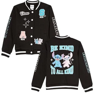 Disney Lilo,Stitch and Angel Varsity Bomber Jacket - Little and Big Girl... - Picture 1 of 25
