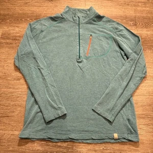 Tasc Performance Sweater Mens Medium Blue Carrollton 1/4 Pullover Stretch Bamboo - Picture 1 of 11