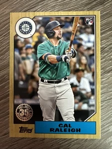2022 Topps 1987 Cal Raleigh RC Seattle Mariners #T87-72 FREE SHIPPING - Picture 1 of 2