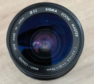 Objectif Argentique Sigma Zoom Master 1:3.5-4.5 f=35-70mm Ø52 Lens Minolta - Photo 1/4