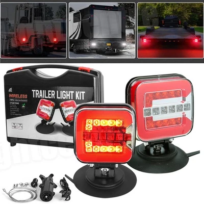 Wireless Trailer Lights, 2 Mounting Options Magnetic Trailer Light for Towing - Image 1 of 4