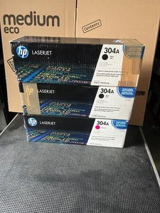 3 x HP 304A Original Black LaserJet Toner Cartridge ‑ CC530A x 2 & 1 CC533A - Zdjęcie 1 z 1