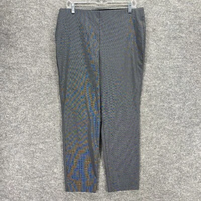 Pantalones Charter Club para mujer 14 Plus grises a cuadros Shelsea ajustados tiro alto al tobillo Foto 1 de 4