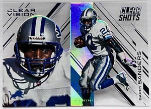 2015 Panini Clear Vision Clear Shots Barry Sanders 12/99 NM+ Lions Card #CS-10