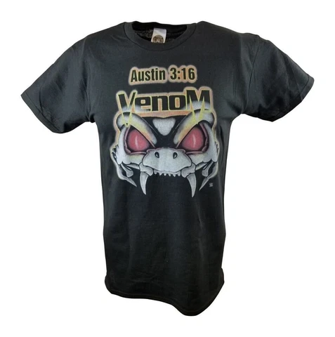 Stone Cold Steve Austin 3:16 Venom WWE Mens Black T-shirt Cover