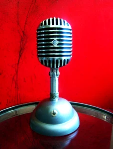 Vintage 1940's Shure Brothers 55C Fatboy microphone Elvis deco w S-36 stand # 4 - Picture 1 of 16