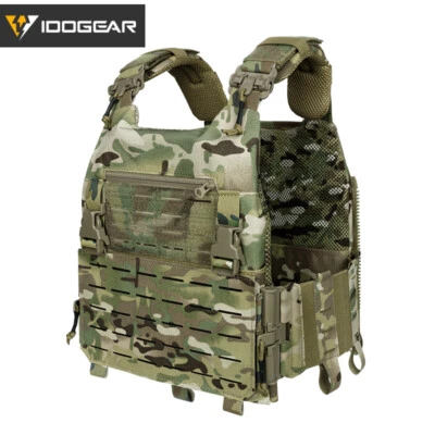 IDOGEAR Plate Carrier Tactical Vest Quick Release & Laser Cut MOLLE Panel Gear - Image 1 of 4