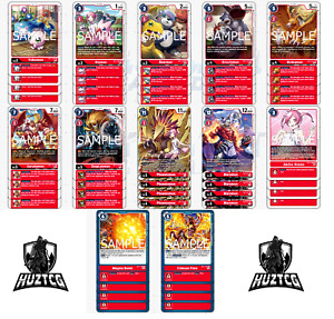 Digimon TCG - BT11 Full Red Playset/Deck Phoenixmon/Marsmon/Akiho Rindo