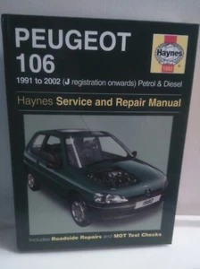 HAYNES MANUAL PEUGEOT 106 PETROL AND DIESEL 1991 to 2002 ( J REG onwards) ) - Picture 1 of 1