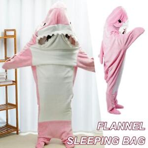 Adult Wearable Shark Blanket Cosplay Hooded Pajama Home Animal Sleepi Gift