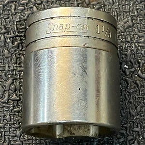 Snap-On TW361 1-1/8" SAE Shallow Socket - 1/2" Drive - USA Chrome - Picture 1 of 7
