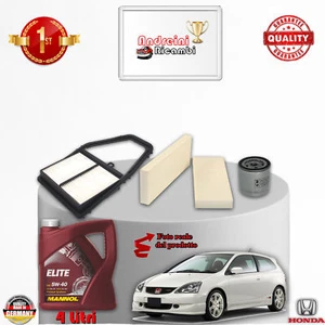 Inspektionskit Filter + Öl Honda Civic VII 1.4i S 66KW 90CV Von 2001-> 2005 - Bild 1 von 2