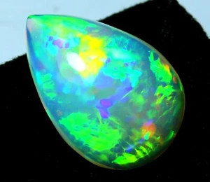 9.50 Ct CERTIFICATION NATURAL ETHIOPIAN OPAL GALAXY MULTI FIRE LOOSE GEMSTONE - Picture 1 of 14