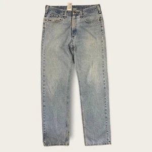 Carhartt Traditional Fit Denim Blue Jeans Medium Wash Style B480 LVB Size 36x36 - Picture 1 of 8