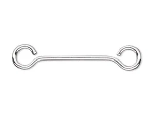 Enlace, 100 conectores de enlace doble ocular de latón plateado de 2x10 mm * - Imagen 1 de 3