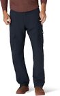 Wrangler Authentics Men's Relaxed Fit Stretch Cargo Pant, Navy, 34W x 29L