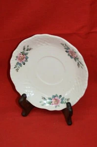 Platillo de repuesto para taza de té enrejado L flores de marfil cesta tejido patrón - Imagen 1 de 10