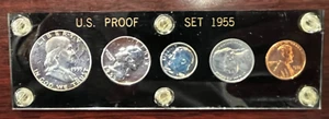 1955 US Mint Proof set in plastic Capital holder - Cameo Half - Picture 1 of 6