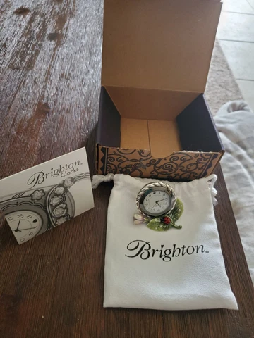 BRIGHTON Collectibles Marvel Ladybug Small Desk Clock with Swarovski Crystals Cover