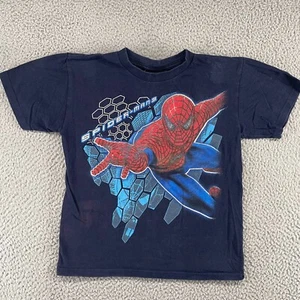 Vintage Spider-Man 3 Marvel T-Shirt Men Youth Size Medium 8/10 Navy Blue 2007 * - Picture 1 of 14