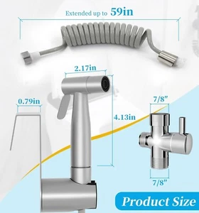 Handheld Toilet Bidet Sprayer for Toilet-Adjustable Water Pressure Control with - Picture 1 of 8