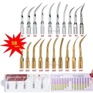 58 Dental Scaler Inserts Tips for EMS/WOODPECKER Ultrasonic Scalers Handpiece - Picture 1 of 69