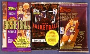 1993-94 1994-95 1995-96 Topps Basketball Factory Sealed Pack lot/3 Series 1 2 - Foto 1 di 2