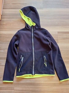 Tribord Fleece Jacke Kinder Decathlon Blau Neongelb Wendbar Gr 153- 162 - Bild 1 von 3