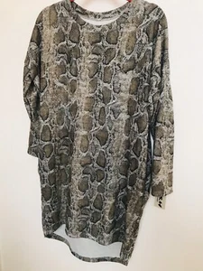 NEU B&H ANIMAL PRINT WEICH BAGGY TUNIKA KLEID ONE SIZE PASST UK 10 - 16 US 6 - 12 - Bild 1 von 4