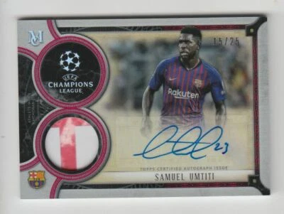 2018-19 Topps Champions League Museum Jersey Auto Card : Samuel Umtiti #15/25 - Image 1 of 2
