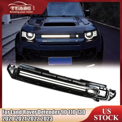 LED Front Grille Light Trim For 2020-2024 Land Rover Defender 90 110 130 DRL - Image 1 of 4
