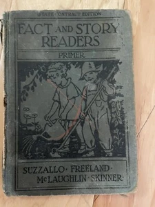 VTG 1930 "Fact and Story Readers Primer" -Garden Planting Cover Acceptable - Bild 1 von 5