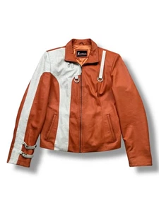 Cropped Leather Jacket From The 90's Women's Size L - Picture 1 of 16