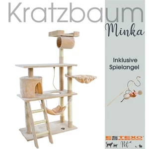 Katzenkratzbaum Kletterbaum Katzenbaum Kratzbaum Spielbaum 140 cm Beige - Bild 1 von 11