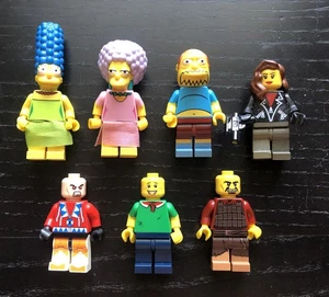 Lego The Simpsons Minifigure 7 Lot + Character Figures - Picture 1 of 2