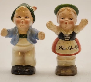 Vintage Goebel Hummel German Boy Girl Salt & Pepper Shakers 1950 Frankfurter - Picture 1 of 8