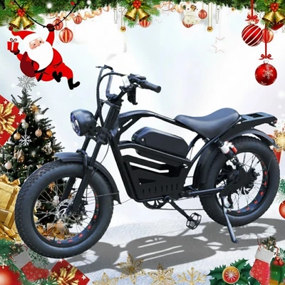 PORIYA Electric Bike 2000W 48V 60km/h Mountain E-Bike Travel 20" Fat Tire MTB - image 1 of 4