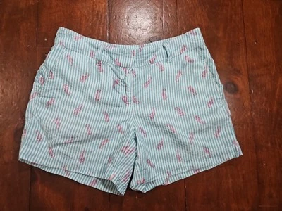 Pantalones Cortos VINEYARD VINES Mujer 4 Caballitos de Mar Rayas Algodón Lino Ocean Beach A15 Foto 1 de 4