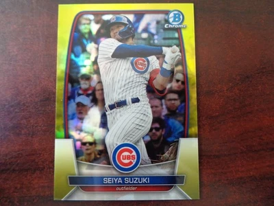 2023 Bowman Chrome Seiya Suzuki #'ed 26/75 YELLOW Refractor-CUBS - Image 1 of 2