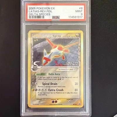 2005 POKEMON EX DELTA SPECIES #8 LATIAS-REVERSE FOIL PSA 9 - Image 1 of 2