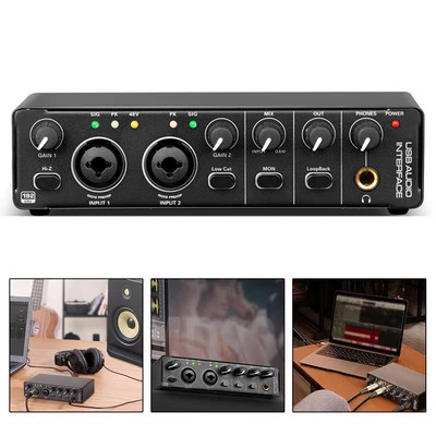 Scheda audio registrazione audiolibro 24bit192Khz interfaccia audio per chitarra - Immagine 1 di 4