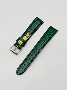 Lederarmband ECHT KROKO Uhrenarmband 19/16 Grün Alligator Handmade in Germany - Bild 1 von 2