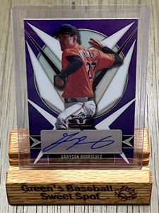 2021 Leaf Valiant Grayson Rodriguez Auto 30/50 Baltimore Orioles - Picture 1 of 3