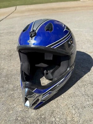 HJC Logic CL-X4C 摩托车越野自行车头盔蓝色青少年 L/XL 遗失遮阳板  — 第 1/4 张图片