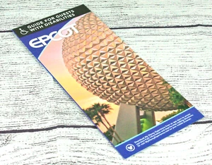 NEW Disney Parks Authentic EPCOT Guide Map Brochure in English Disabilities NEW - Picture 1 of 2