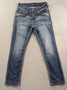 Buckle Black Jeans Womens Size 29 Blue Fit No. 11 Thick Stitch Whiskers Straight - Picture 1 of 14