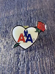 American Airlines Valentinstag Herz Rose Krawatte Hut Anstecknadel Vintage - Bild 1 von 4