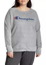 Champion Women's Powerblend Signature Graphic Sweatshirt Gray Size 1X