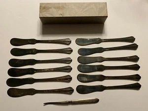 Antique Lot of 13 Silverplate A.S. Co. 1857 Knifes 1847 Rogers Bros Nut Pick A2 - Picture 1 of 12