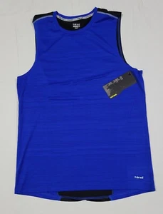HIND Mens Running 'Body Map' Men's Tank Top T-Shirt Blue Black  Athletic - Picture 1 of 9
